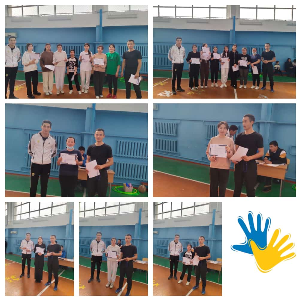 10 сынып қыздар және педагогтер арасында "Эстафета" ойыны ұйымдастырылды.