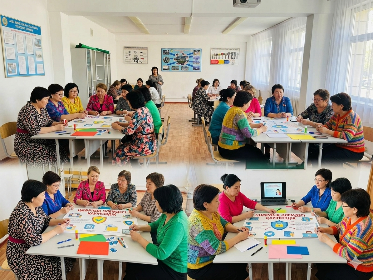 АПҚО 10-11 сыныптар ата - аналарымен " Цифрлық әлемдегі жасөспірімнің қауіпсіздігі мен жауапкершілігі" тақырыбында сабақ өткізілді.